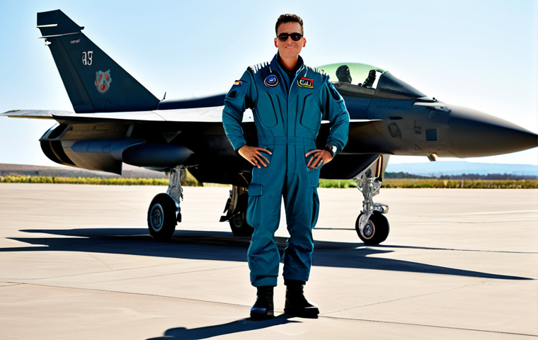**

"A professional pilot in a modest flight suit standing in front of a modern fighter jet at Monte Real Air Base, fully clothed, appropriate attire, safe for work, perfect anatomy, correct proportions, natural pose, professional photography, high quality, family-friendly."

**