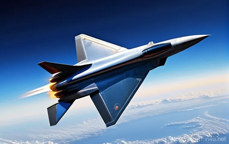 공군의 극초음속 미사일 운용 - **Prompt:** A state-of-the-art hypersonic cruise missile (HCM) with a sleek, aerodynamic design, glo...