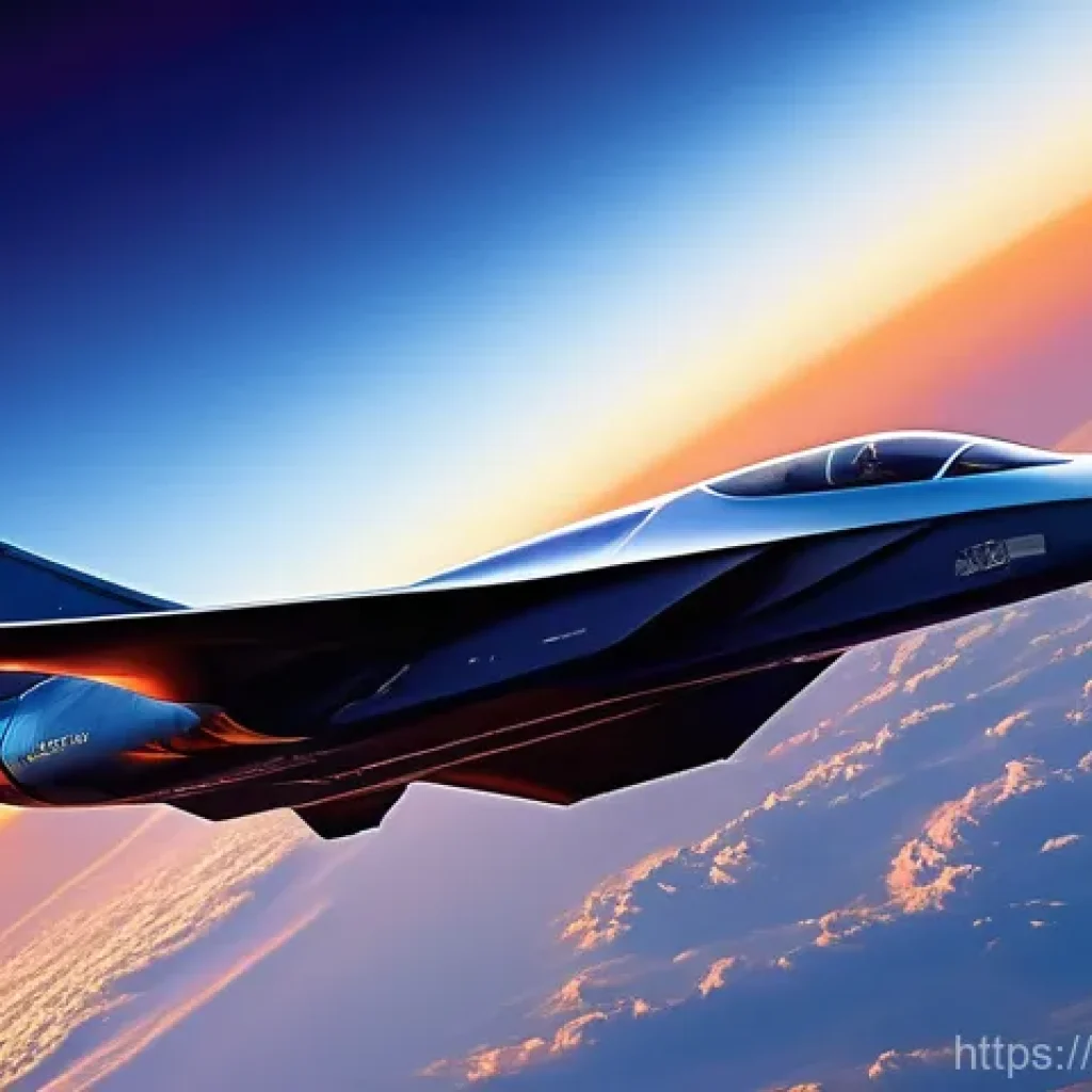 공군의 극초음속 비행체 개발 - **"Sleek Hypersonic Ascent"**
    A futuristic, highly aerodynamic hypersonic aircraft, with a long,...